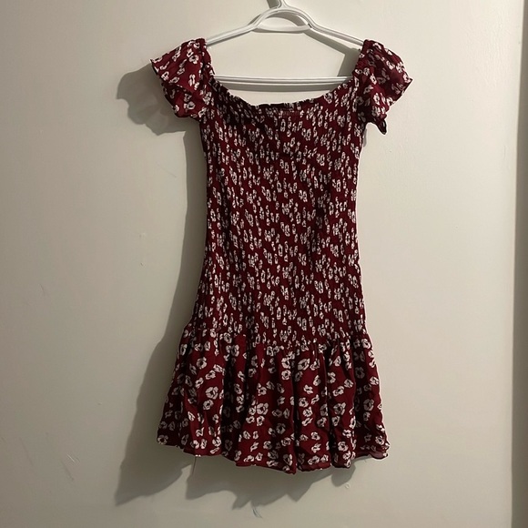 Zara floral burgundy dress NWOT - Picture 3 of 6
